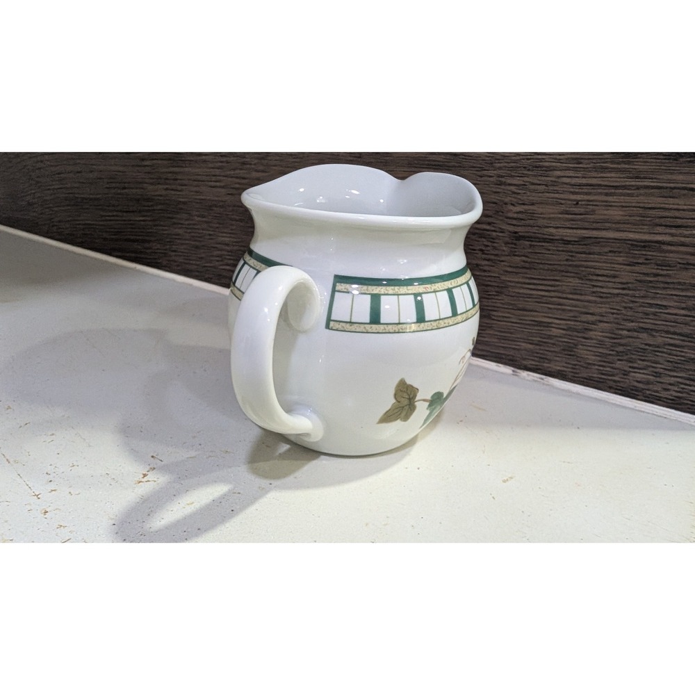 Lenox Casual Images Summer Terrace Creamer Pitcher Floral Green White Ceramic - Picture 2 of 6